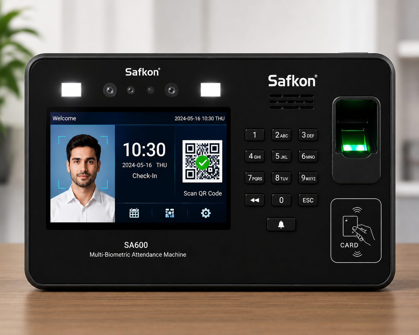 Fingerprint, Face & QR Card Reader Machine
